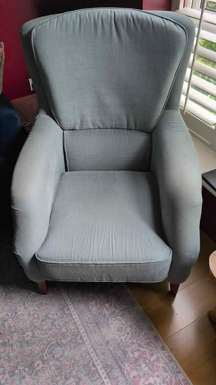Photo of free Pale blue armchair (Honeypark, DunLaoghaire) #1