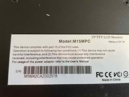 Photo of free Old 15” VGA TFT computer monitor (MK4 Tattenhoe) #2