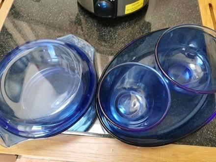 Photo of free Blue Pyrex dishes (Llansilin SY10) #1