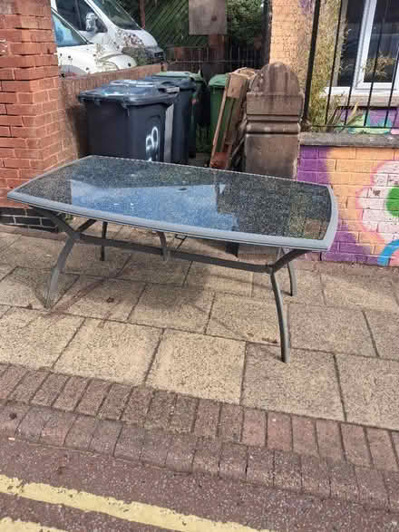 Photo of free Garden table metal frame glass top (New Brighton CH45) #1