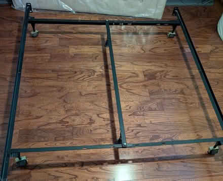 Photo of free Queen-size metal bed frame (Bloor/Runnymede area) #1
