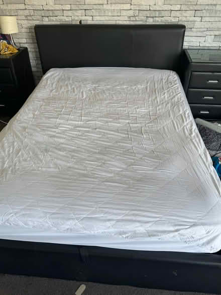 Photo of free Bed & leather couches (Farnborough, GU14) #1