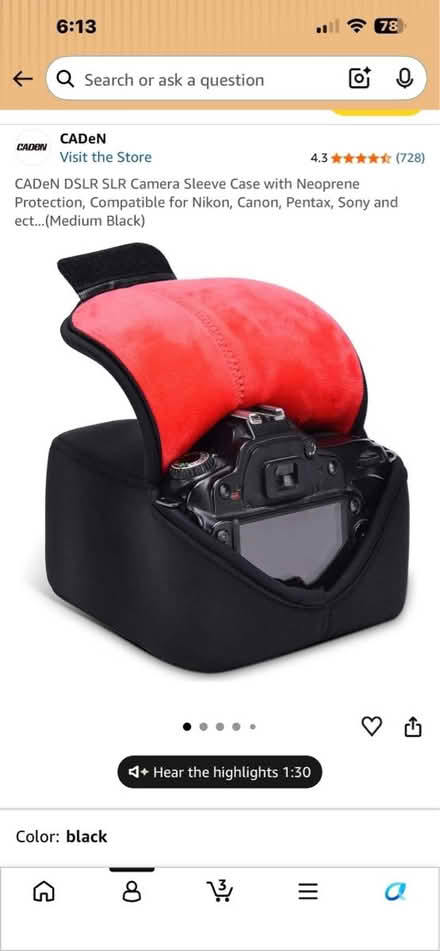 Photo of free Caden Camera Sleeve Case (Owings Mills,MD) #2