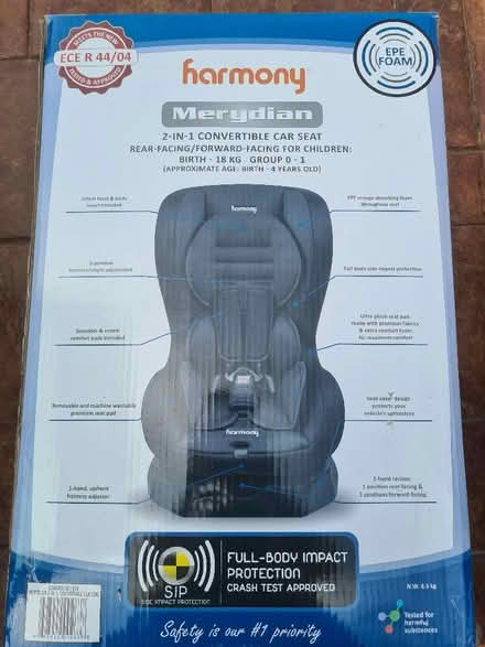 Photo of free Child's car seat (Eastham CH62) #1