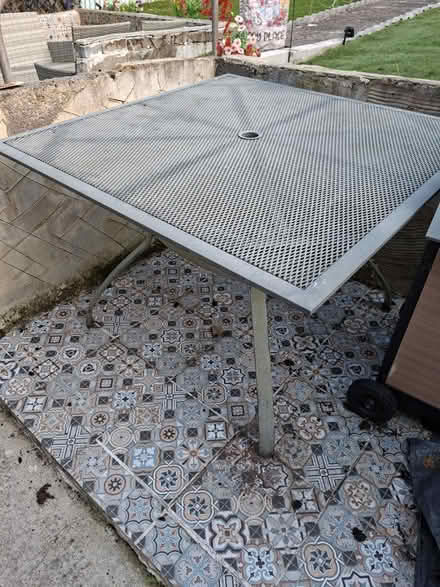 Photo of free Metal garden table and 3 chairs (Bearsted. ME14) #1