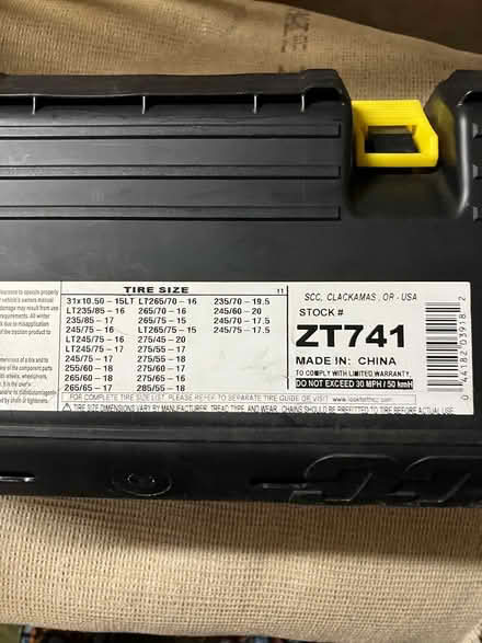 Photo of free Truck Z-type snow chains (used) (Sunnyvale CA) #2