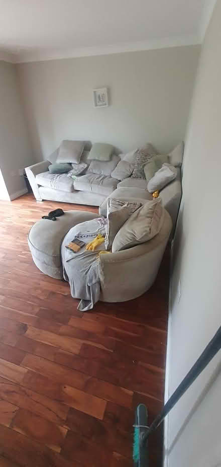 Photo of free Fabric Sofa+Footstool+MirrorDisplay (G33 Near Glasgow Fort) #3