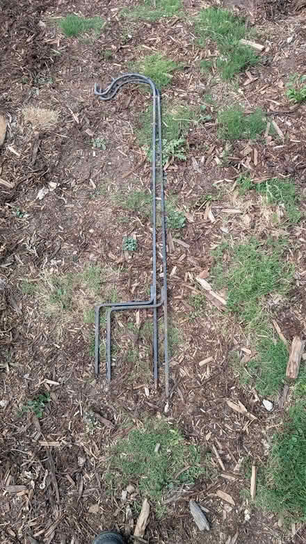 Photo of free Shepherd's hook pot hangers 36" (Barnum West) #1