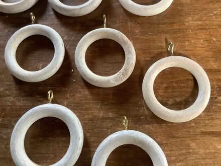 Photo of free x 25 Painted Wooden Curtain Rings (Upper Denby HD8) #2