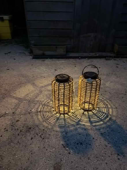 Photo of free Garden Solar Lamps (2) and Candle Lantern (Meresborough ME8) #2