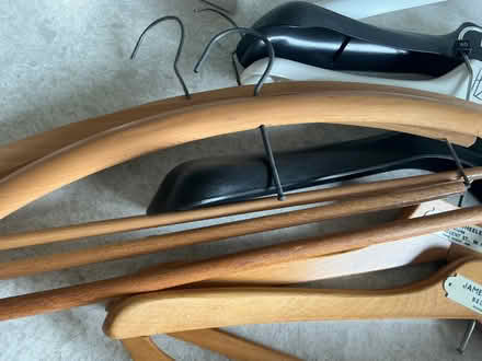 Photo of free 15 Clothes hangers wooden vintage plastic coat trousers (Ballyfinaghy BT10) #2