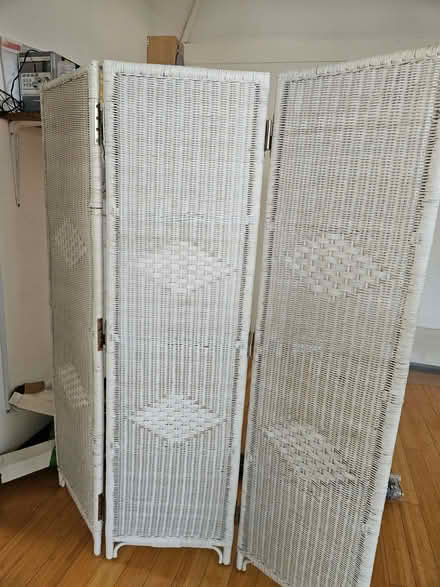 Photo of free rattan white room divider (Woodingdean BN2) #1