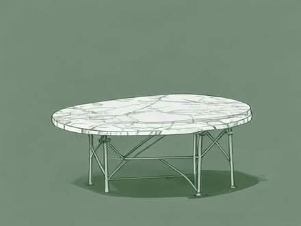 Photo of free marble topped garden table with iron frame (Clerkenwell EC1V) #1