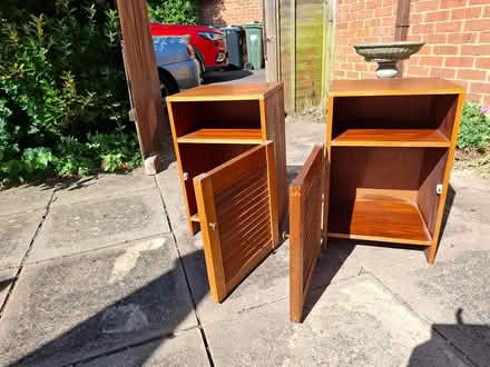 Photo of free Pair of wooden bedside cupboards (Bolbeck Park Mk15 8QD) #2