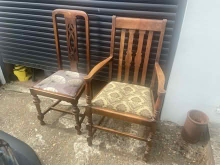 Photo of free 2 antique wooden chairs (Welling DA16) #1
