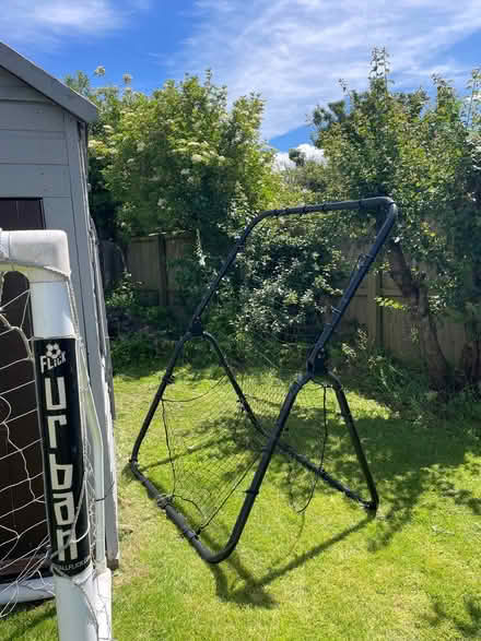 Photo of free 1 large football goal post with net and training rebound net (Downfield DD3) #2