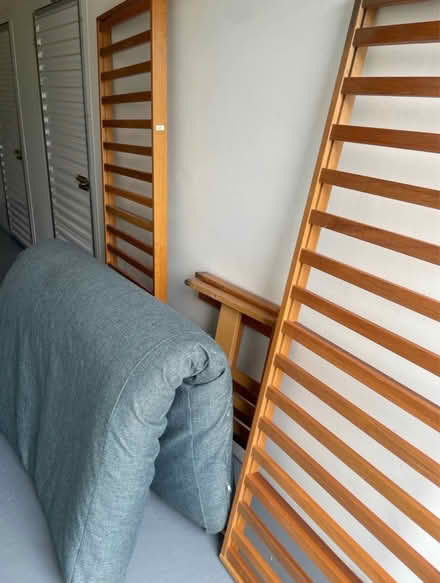 Photo of free Futon frame and bedding (Hermocilla way San jose) #1