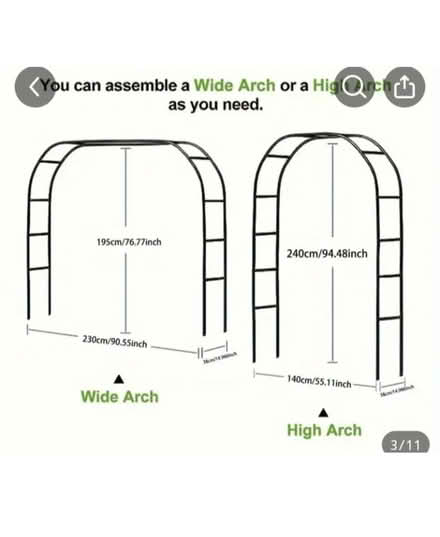 Photo of Cheap Garden Arch/Parts (Old Park BT14) #1