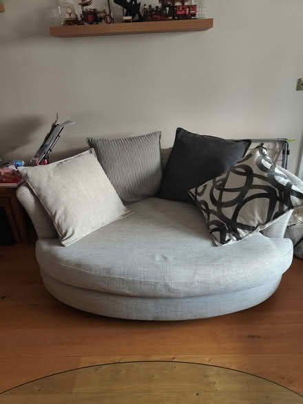 Photo of free grey cuddle sofa (Middletown SY21) #1
