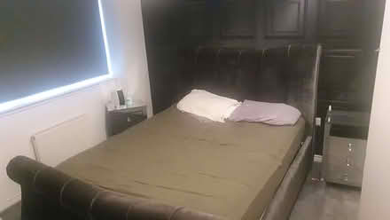Photo of free Double bed+mattress+2 bedside table (Garthamlock G33) #2