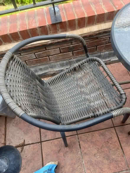 Photo of free Garden table - glass topped and two chairs (Stratford-upon-Avon CV37) #4
