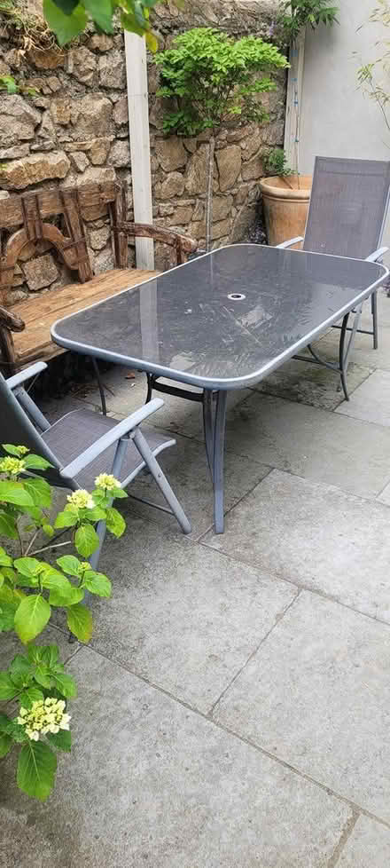 Photo of free Garden table with 6 chairs (Monkstown, Dublin) #1