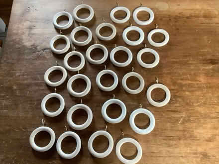 Photo of free x 25 Painted Wooden Curtain Rings (Upper Denby HD8) #1