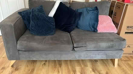 Photo of free 3 piece sofa and throw cushions. Have fire labels. (Old Town EH1) #2
