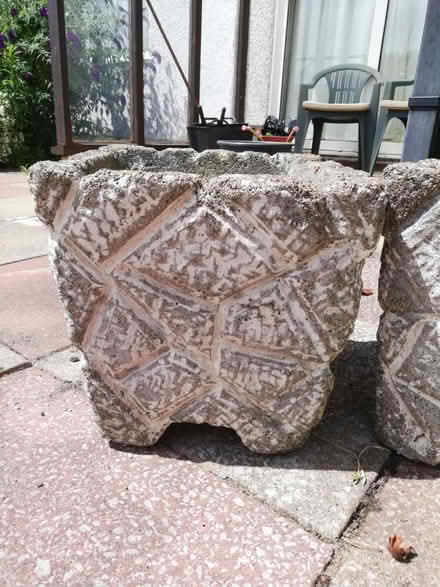 Photo of free 3 Matching Stone Garden Pots (BS30) #3