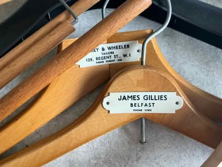 Photo of free 15 Clothes hangers wooden vintage plastic coat trousers (Ballyfinaghy BT10) #3