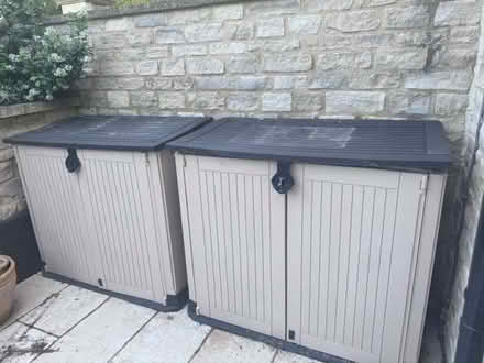 Photo of free Keter 'Store It Out' MIDI Plastic Garden Stores 880L x 2 (Sion Hill BA1) #1