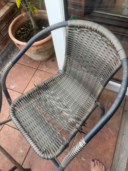 Photo of free Garden table - glass topped and two chairs (Stratford-upon-Avon CV37) #3