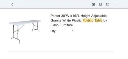 Photo of free Folding table (Old Ottawa South) #1