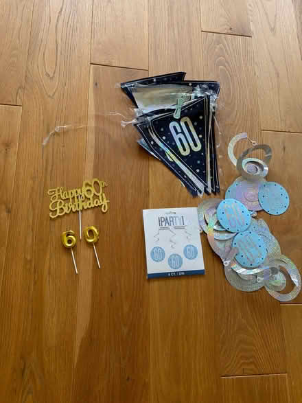 Photo of free 60th birthday Banners, candles , hanging decorations (Hurstpierpoint BN6) #1