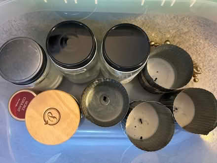 Photo of free Lot of 9 candle jars, tins (Owings Mills,MD) #1
