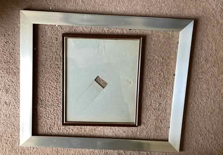 Photo of free 32 x 27cm Wood Frame & Glass/57x47 Silver Coloured Frame (St James, South Elmham IP19) #3