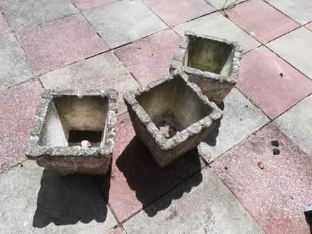 Photo of free 3 Matching Stone Garden Pots (BS30) #1