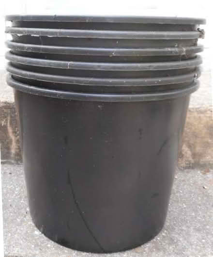 Photo of free 6 black plastic bins (East Croydon CR0) #1