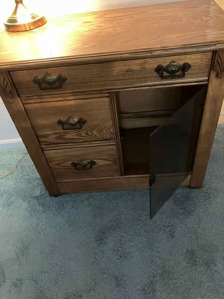 Photo of free Antique oak commode (Tatum & Dixileta, Cave Creek) #2