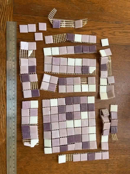 Photo of free Purple & white mosaic tiles (SM4, Morden) #3