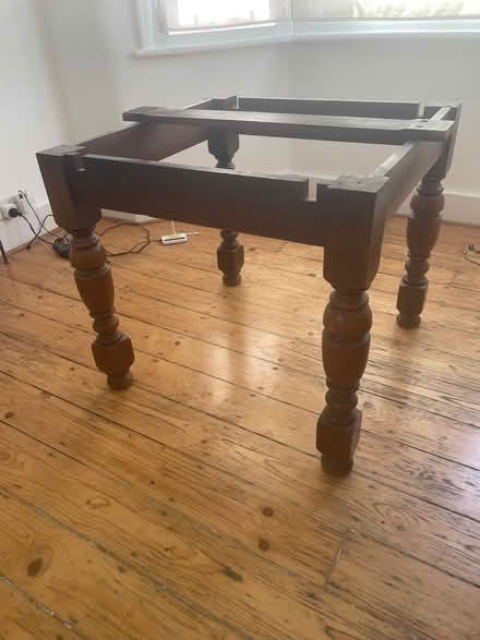 Photo of free Table base. Turned Legs. 1920’s Oak (Haringey, near St Ann's, N15) #1