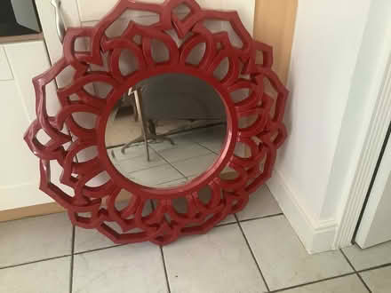 Photo of free Red wall mirror (Wandsworth SW11) #1