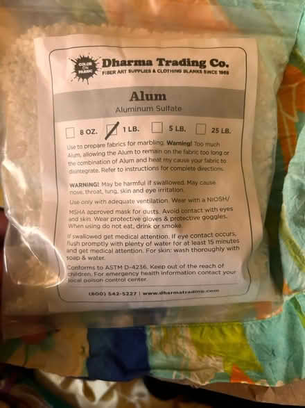 Photo of free Alum crystals for fabric dye prep (Northern San Rafael/Marinwood) #1