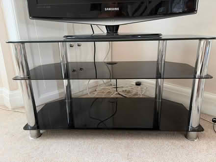 Photo of free Glass tv stand (Hillingdon UB8) #1