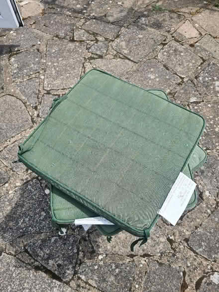 Photo of free 4 green garden chair cushion (Broadstairs CT10) #1