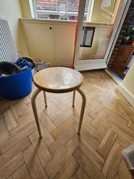 Photo of free wooden and metal legs stool (Woodingdean BN2) #1