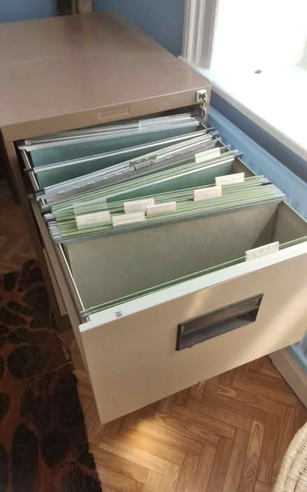 Photo of free Two drawer metal filling cabinet (Matlock DE4) #2