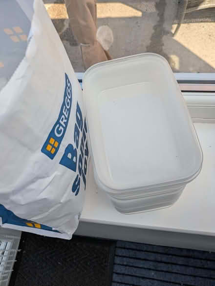 Photo of free Bag of clean take away containers with lids (Westgate LA4) #1