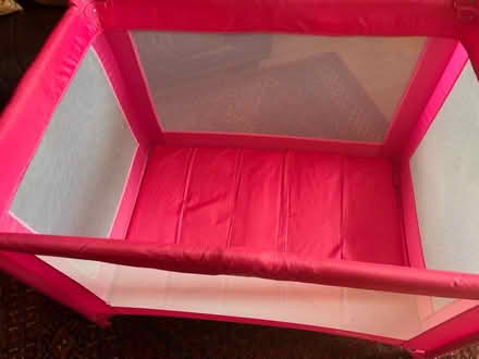 Photo of free Baby/toddler pink travel cot (Brentford TW8) #3