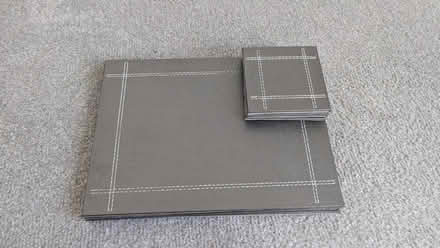Photo of free Set of 4 grey/silver place mats and coasters (Penrith CA11) #1
